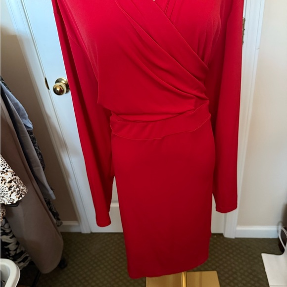 Merona Vibrant Red Long Sleeve Dress - Picture 3 of 3